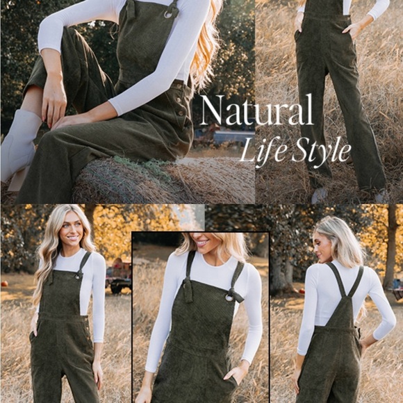 CUPSHE CORDUROY WOMENS OVERALLS-S/M-Like new! - Picture 5 of 6